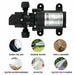 70W Water Pump 6L/Min 12V 130PSI High Pressure Self-Priming Caravan Camping Boat - Battery Mate