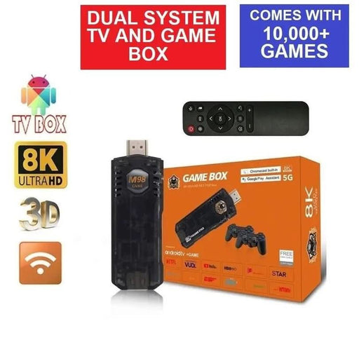 8K Video Quad-core Android TV Box 10000+ Game Console Retro Stick Dual System - Battery Mate