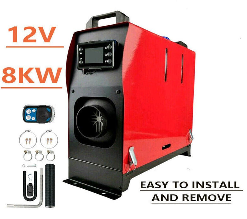 8KW Portable Diesel Air Heater 12V Thermostat Deisel Caravan