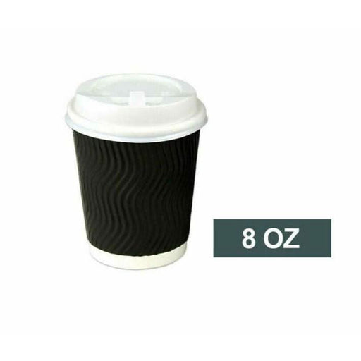 8oz (Small) 1000pcs Disposable Coffee Cups Bulk Takeaway Paper Triple Wall Take Away - Battery Mate