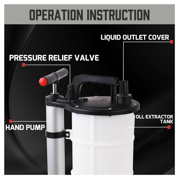 9L Manual Waste Oil Fluid Extractor Pump Suction Vacuum Fuel Car Boat —  Battery Mate