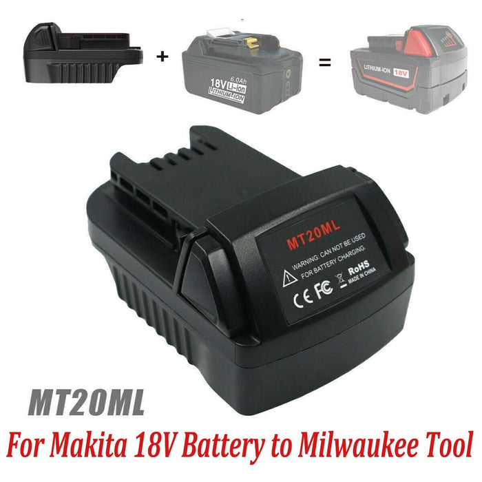 Adaptor for Makita 18V Battery Convert to Milwaukee 18V Tool Adapter Converter - Battery Mate