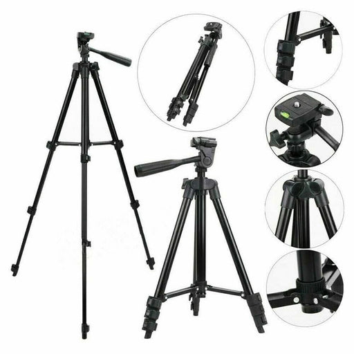 Adjustable Aluminum Tripod Stand Phone Holder For iPhone / Samsung / DSLR etc - Battery Mate