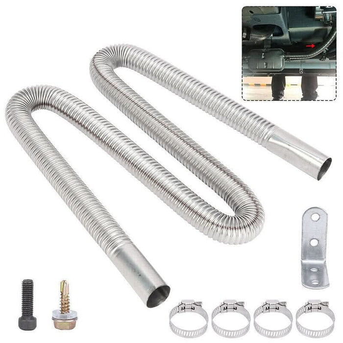 Air Diesel Heater Car Parking Exhaust Pipe Hose + 24mm Silencer Muffler Filter - Battery Mate