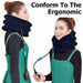 Air Inflatable Neck Pillow Head Cervical Traction Support Stretcher Pain Relief - Battery Mate