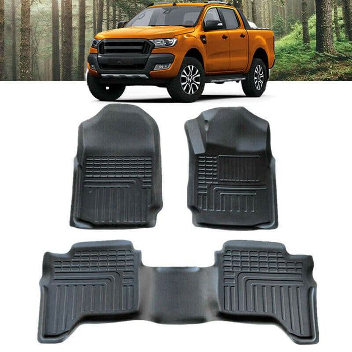 All Weather Floor Mat Carpet Liner for Ford Ranger PX PX2 PX3 Dual Cab 2011-2020 - Battery Mate