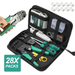 Analyzer Network Cable Tool Kit LAN Crimper Down Wire Stripper Cat5 6 RJ45 BAG - Battery Mate