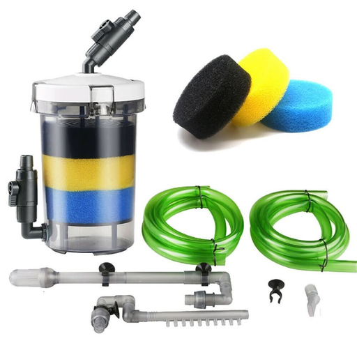 Aquarium External Canister Filter Aqua Fish Water Tank Sponge Pond 400L/H - Battery Mate