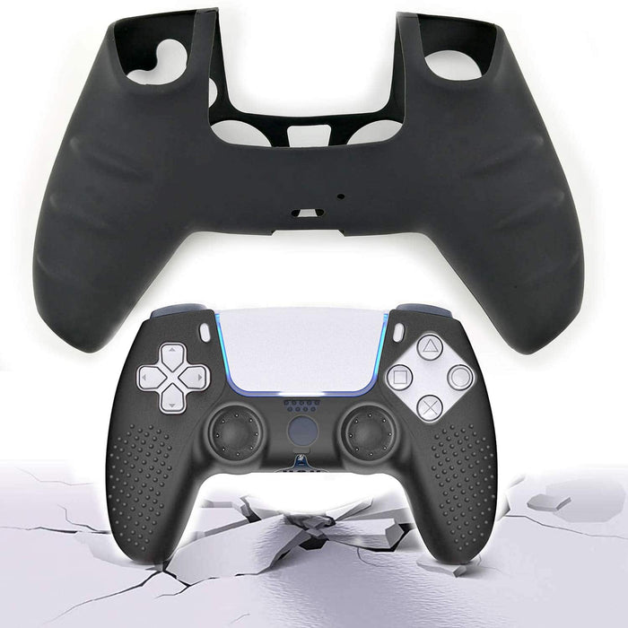 AU Silicone Skin Case Cover and 10 Grip Caps For Sony PS5 Controller Accessories - Battery Mate