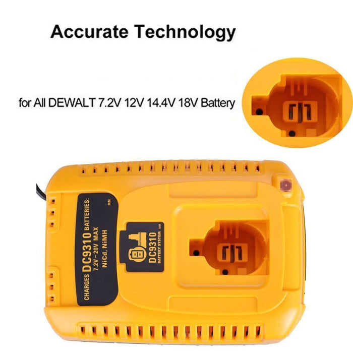 Battery Charger for Dewalt 7.2V 9.6V 12V 14.4V 18V Ni-Cd Ni-MH 240V stock - Battery Mate