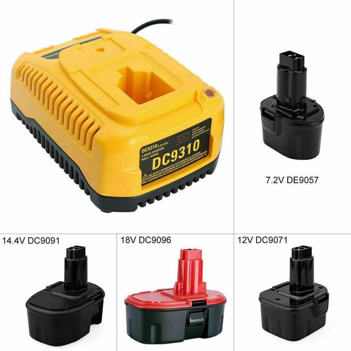 Battery Charger for Dewalt 7.2V 9.6V 12V 14.4V 18V Ni-Cd Ni-MH 240V stock - Battery Mate