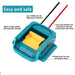 Battery Holder Power Mount Connector Adapter For makita 18V Dock with Wires Kit - Battery Mate