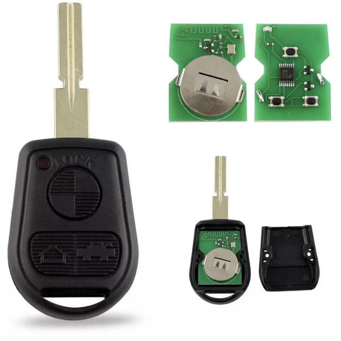 BMW 3 Button Compatible Complete Remote Key For E31 E32 E34 E36 E38 E39 E46 Z3 - Battery Mate