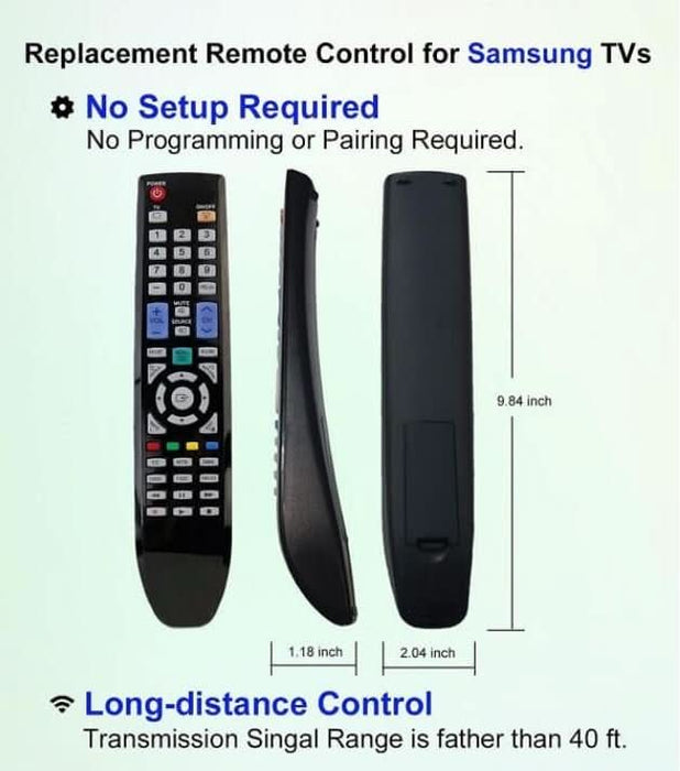 BN59-00863A BN5900863A For Samsung Smart LCD OLED TV Replacement Remote Control Controller ( No Setup Required) - Battery Mate