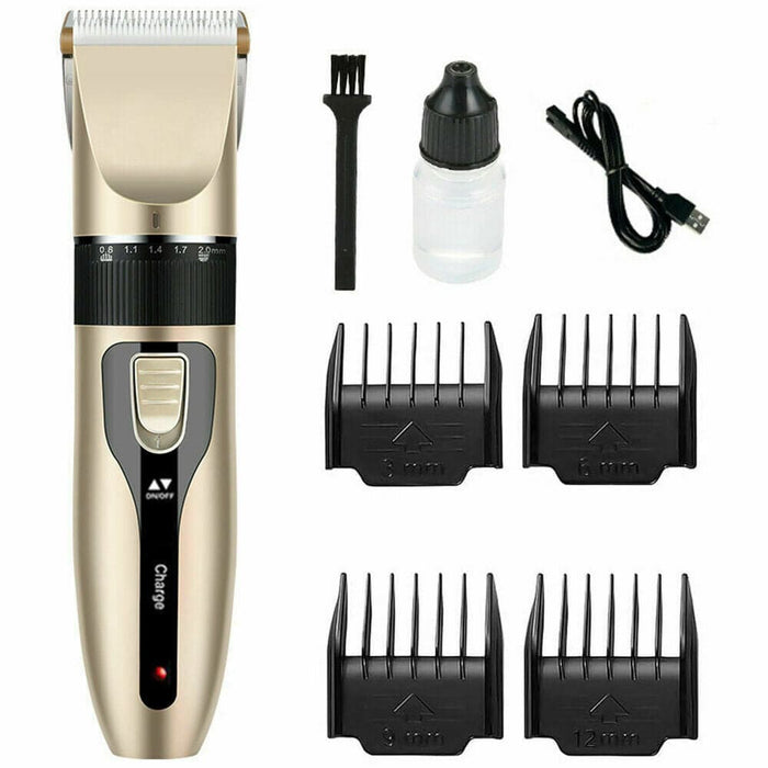 Cat Dog Pet Clippers Hair Electric Clipper Grooming Trimmer Shaver Cordless Kit - Battery Mate