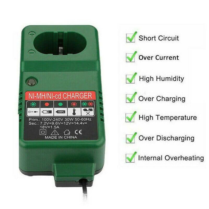 Charger for Makita NiMH NiCd Battery DC1414T DC1414F DC1804 7.2V-18V Tool - Battery Mate