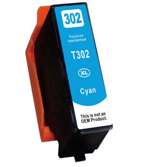 Compatible Epson 302XL (C13T01X192) Cyan High Yield Inkjet Cartridge - Battery Mate