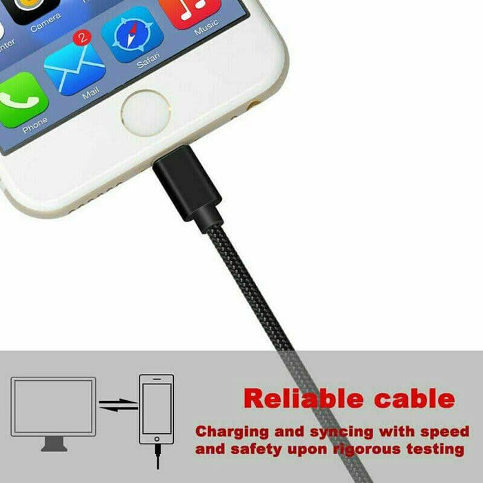 Compatible For iPhone 14 13 12 11 7 X 8 6 iPad USB Charging Phone Cable Data Cord Charger - Battery Mate