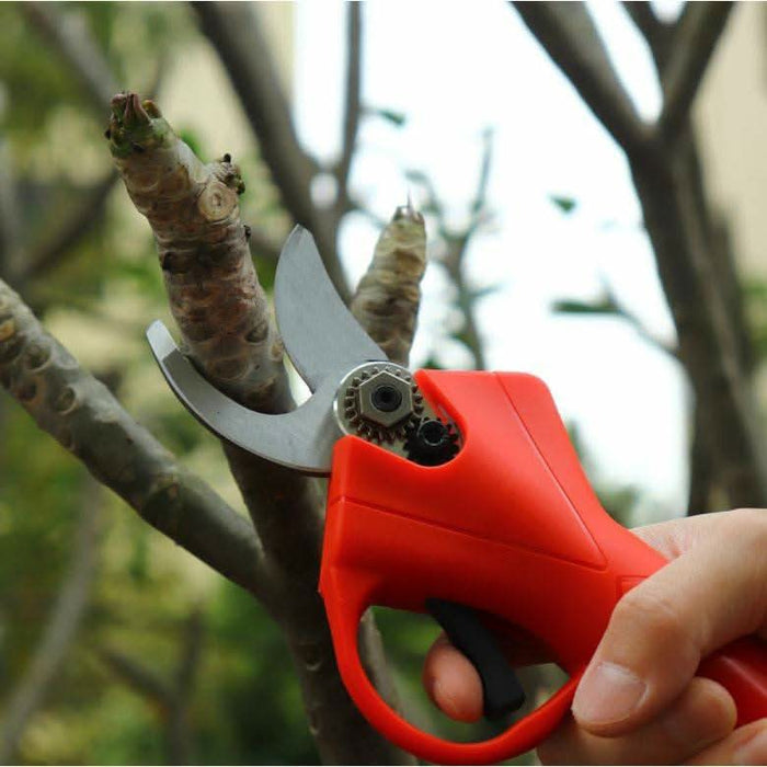 Cordless Rechargeable Electric Pruning Shears Secateur Branch Cutter + 2 Batteries - Battery Mate