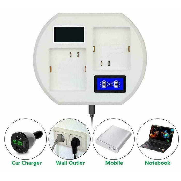 Dual Battery Charger for Arlo Pro 2 with USB Cable & LCD - Battery Mate