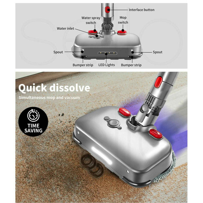 Dyson V7 V8 V10 V11 V15 Compatible Floor Vacuum Cleaners Electric Motorised Mop Head - Battery Mate