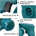 Electric Cordless Blower 18V Battery Vacuum Air leaf Blowing For makita - Battery Mate