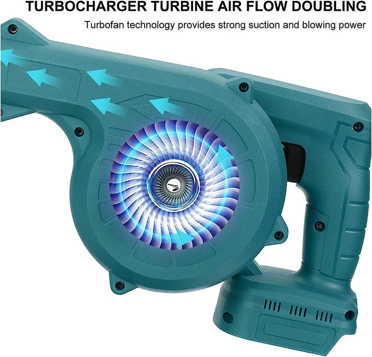 Electric Cordless Blower 18V Battery Vacuum Air leaf Blowing For makita - Battery Mate