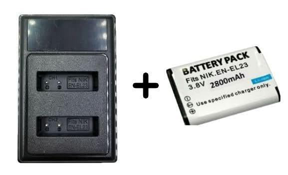 DSTE Batería EN-EL23 Repuesto Para Nikon Coolpix P600, P900, P610 – 2200mAh, 2 Unidades