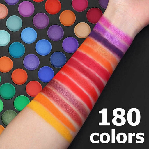 Eye Shadow Palette 180 Colors Natural Matte Shimmer Eyeshadow Mixed Tray Eye Shadow - Battery Mate