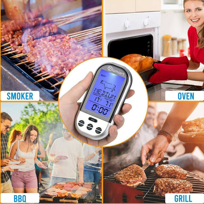 Food Meat Oven BBQ Thermometer Digital Wireless Remote Probe