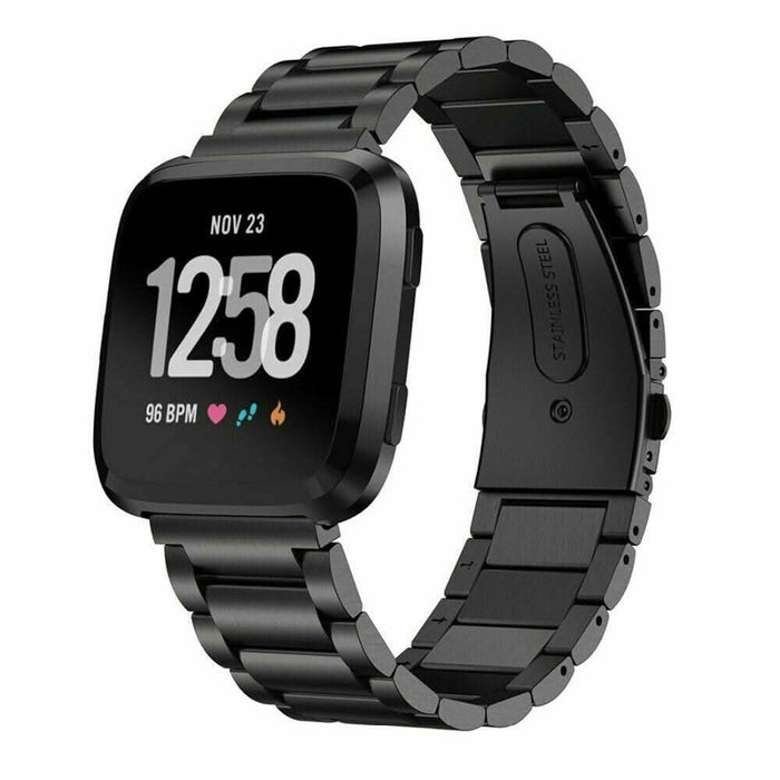 For Fitbit Versa / Versa 2 Stainless Steel Watch Wrist Band Metal Strap New - Battery Mate