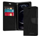 For iPhone 12 Wallet Flip Denim Case Cover - Battery Mate