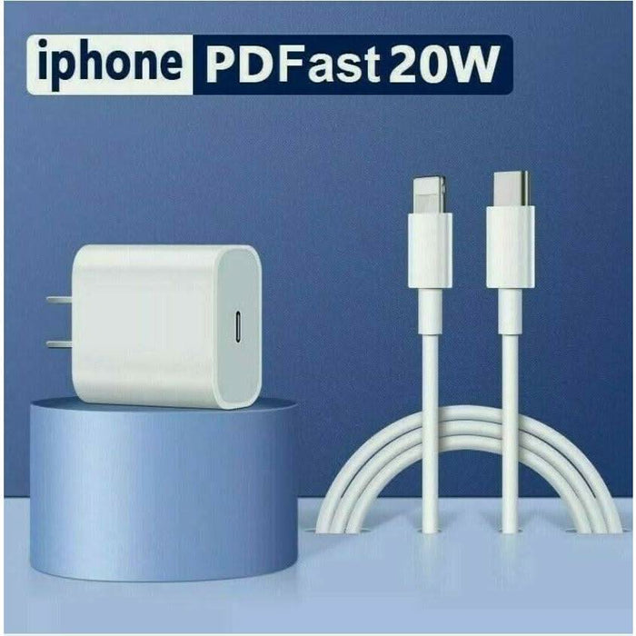 For iPhone 14 13 12 Pro Max iPad 20W USB Type-C Wall Adapter Fast Charger PD Power - Battery Mate