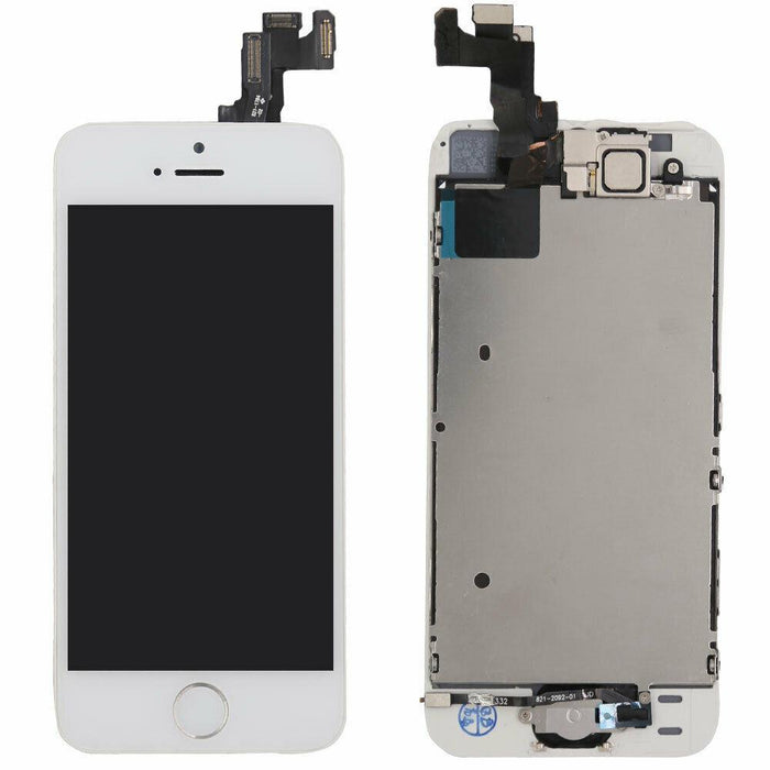 For iPhone 5S LCD Touch Screen Replacement Digitizer Basic Assembly - White - Battery Mate