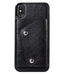 For iPhone X Luxury Leather Wallet Shockproof Case Cover | Black - Battery Mate