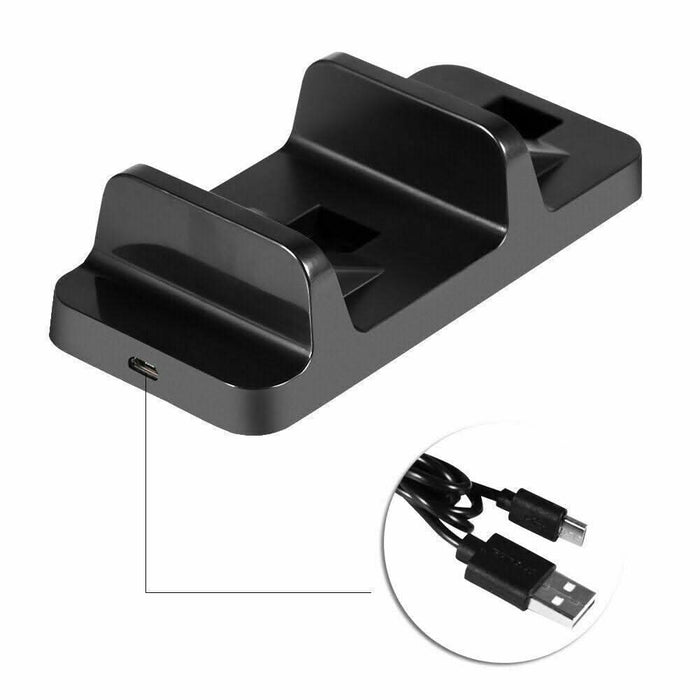 For PS4 Charger Controller Dual Charging Dock Stand USB Base for PlayStation 4 - Battery Mate