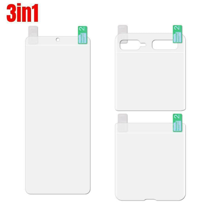 For Samsung Galaxy Z Flip HYDROGEL 3in1 FLEXIBLE Crystal Front Screen Protector - Battery Mate