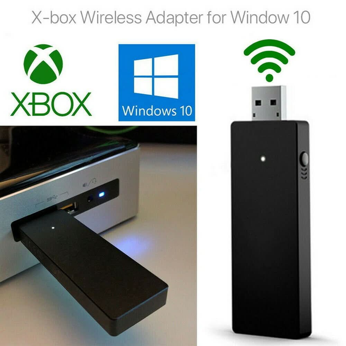 For Wireless Xbox One Controller Adapter Receiver Stick Microsoft Windows PC USB - Battery Mate