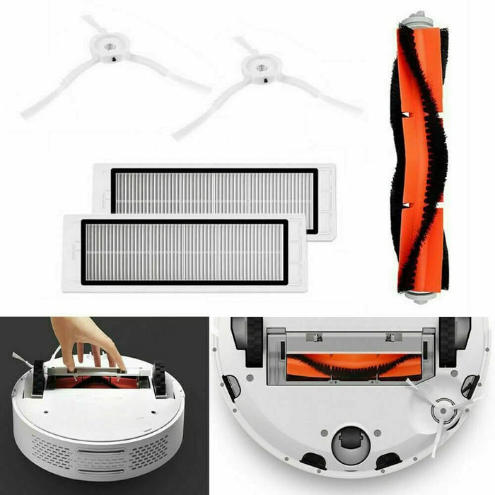 For Xiaomi Mi Roborock Robot S50 S51 Main Brush +2 HEPA Filter+ 2Side Brushes - Battery Mate