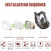 Gas Mask 7 in 1 Full Face Chemical Spray Painting Respirator Vapour 6800 - Battery Mate