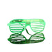 Green LED Glasses Light Up Shutter Shades Sunglasses Glow In The Dark Neon Party Toys - Battery Mate