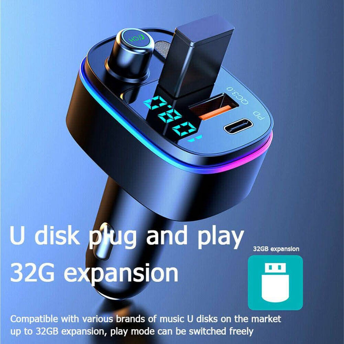 Handsfree fm top transmitter bluetooth