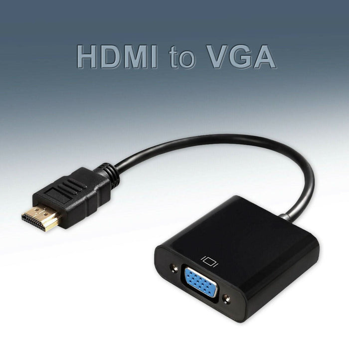 HDMI Male to VGA Female 1080p Adapter Video Cable Converter - Battery Mate