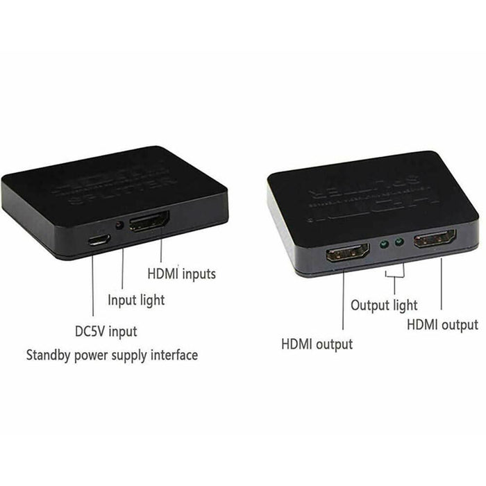 HDMI Splitter 1 in 2 Foxtel 4k 1080p Full HD TV DVD PC Video Duplicator - Battery Mate