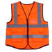 Hi Vis Safety Vest Reflective Tape Zip Up Workwear Pocket Night High Visibility - Battery Mate