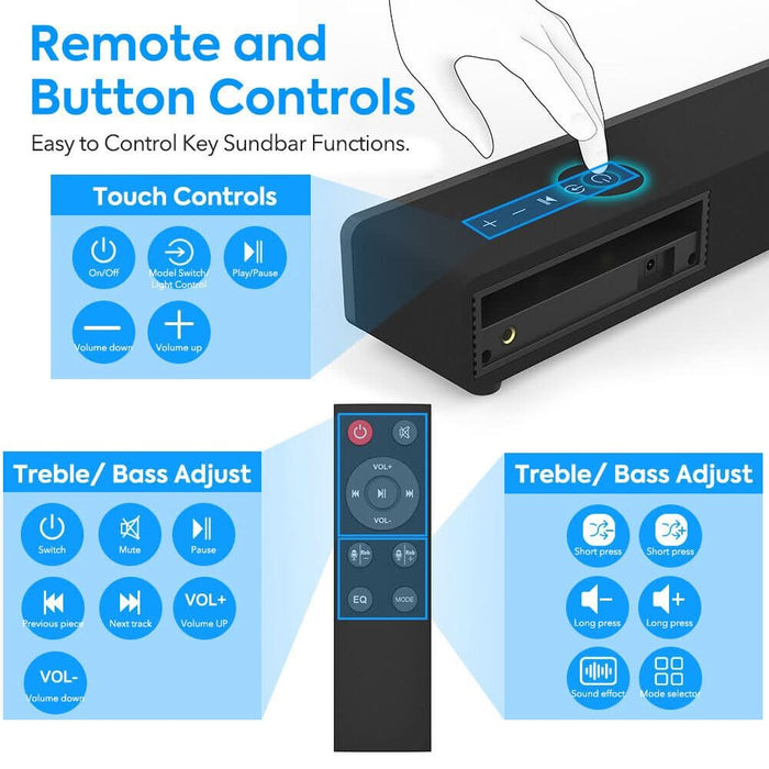 Karaoke Soundbar Bluetooth Speaker Subwoofer Surround w/ 2 Wireless Microphones - Battery Mate