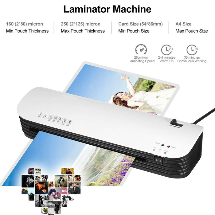 Laminator Machine Set A4 Size + Paper Cutter - Battery Mate