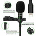 Lapel Lavalier Microphone For iPhone 13 12 XS XR X 11 Pro Youtube Video Recording Mic - Battery Mate