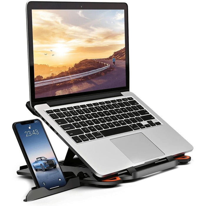 Laptop Stand Adjustable Multi-Angle + Phone Stand Portable Foldable Laptop Riser Notebook Holder - Battery Mate