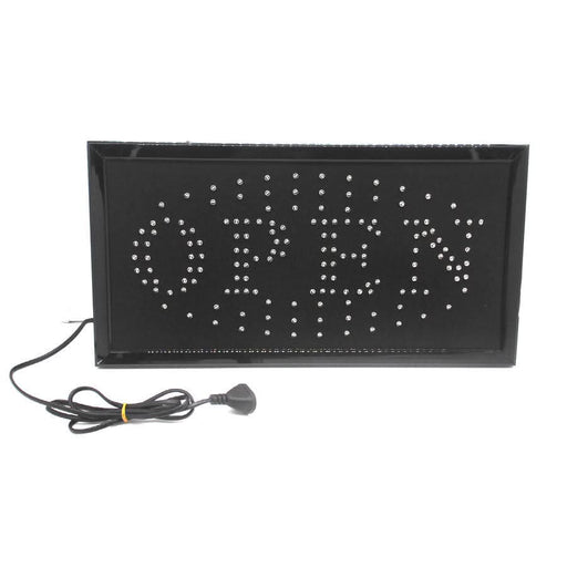 Large LED Open Sign Flashing Size 48*25CM Business Board Electric For Shop cafe - Battery Mate